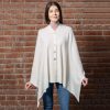 Wear British Isles | Saol Knitwear Lambswool Ladies Shawl Cream