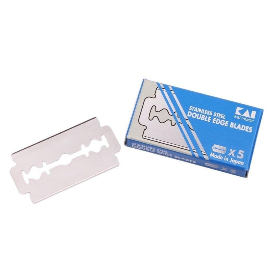 Bath & Body British Isles Shave Accessories | Kai Stainless Steel Double Edge 5 Razor Blades