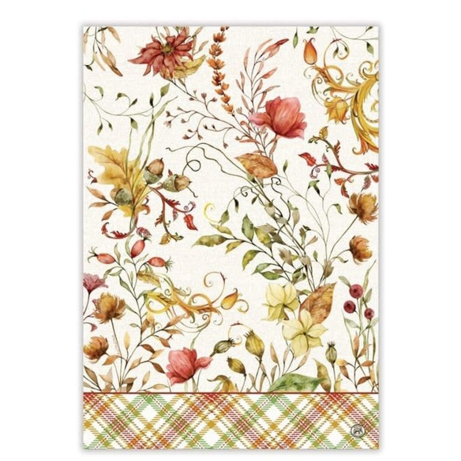 Tea Time Michel Design Works Holiday Tea Towels | Michel Design Works Fall Leaves & Flowers Kitchen Tea Towel