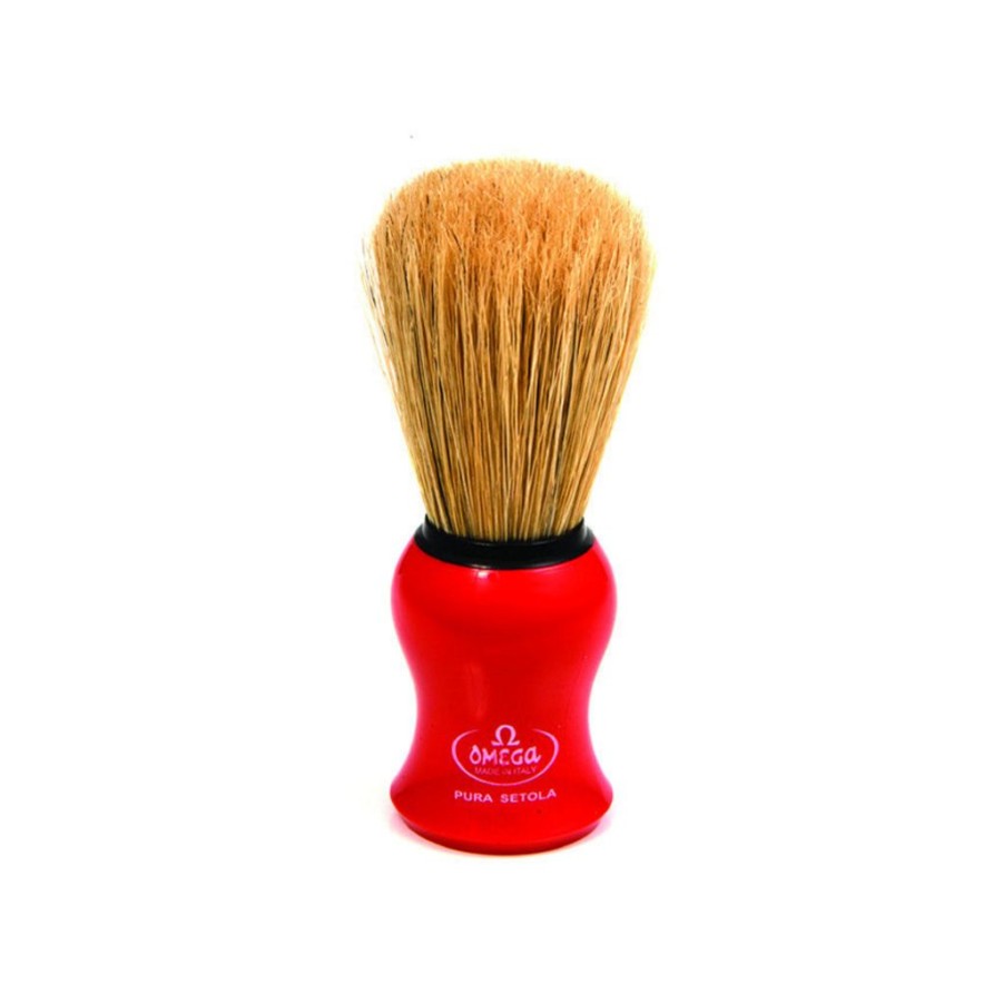 Bath & Body British Isles Shaving Brushes | Omega Boar Bristle Shaving Brush - Red