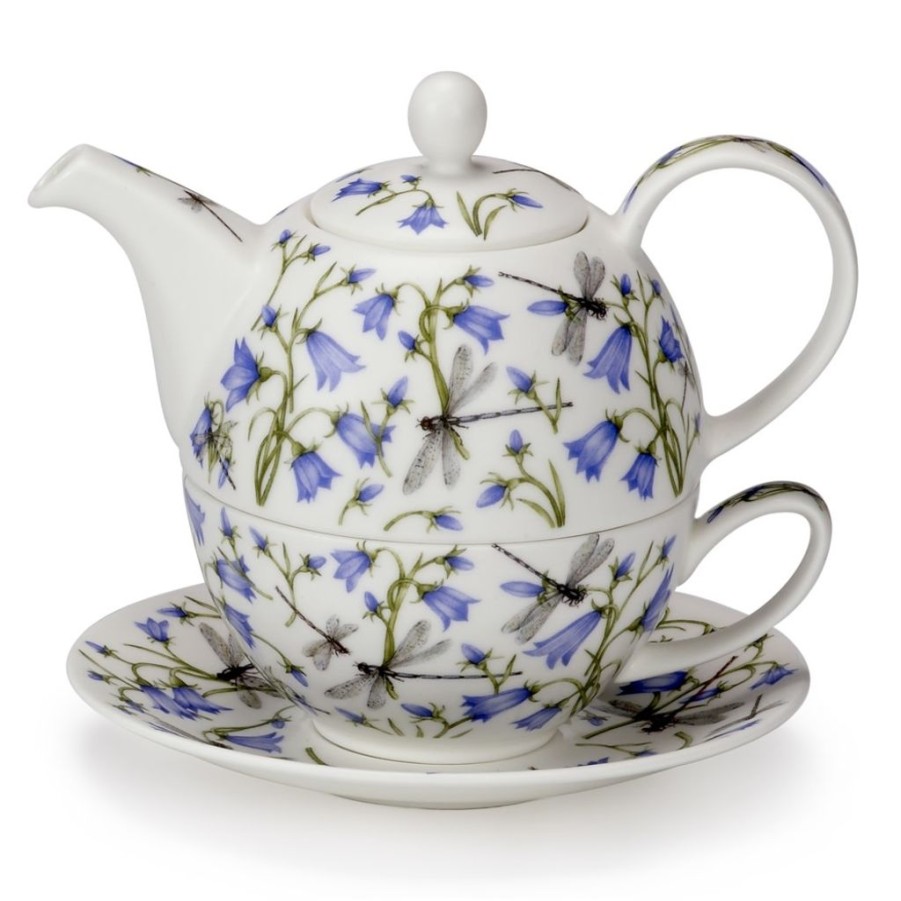 Tea Time Dunoon Teacups & Saucers | Dunoon Dovedale Harebell Tea For One