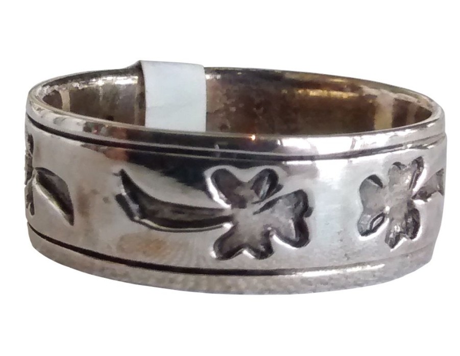 Wear British Isles Rings | Shamrocks Wide Ring