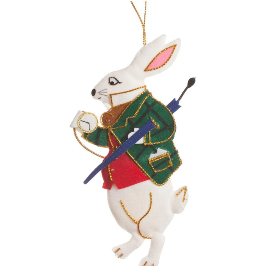 Decor St. Nicolas | St. Nicolas Alice In Wonderland Rabbit Ornament