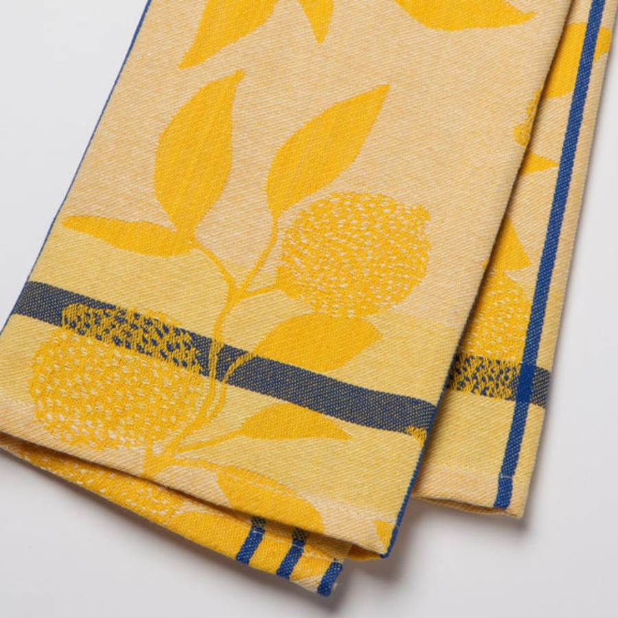 Tea Time Now Designs Tea Towels | Now Designs Danica Dish Towel - Jacquard Lemon