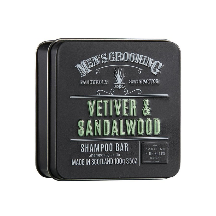 Bath & Body British Isles Hair Care | Men'S Grooming Vetiver & Sandalwoodshampoo Bar Tin