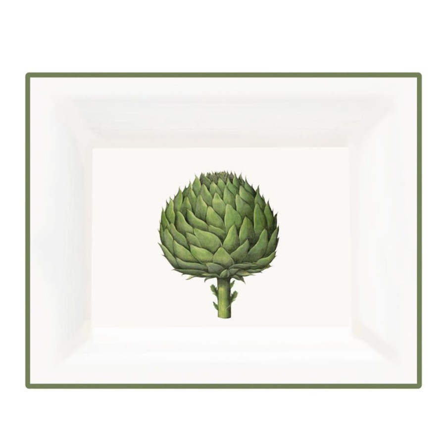 Decor Halcyon Days | Halcyon Days Kitchen Garden Artichoke Rectangular Trinket Tray