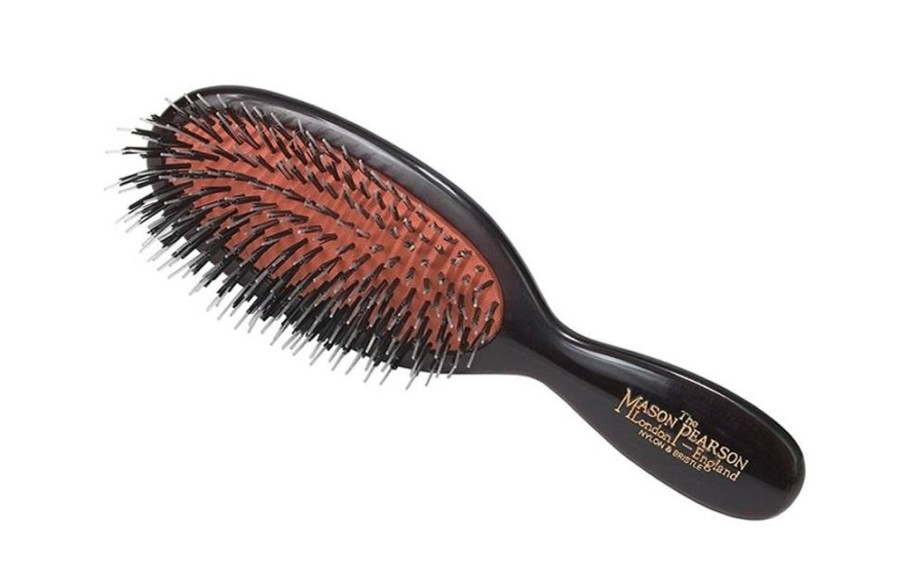 Bath & Body Mason Pearson | Mason Pearson Bn4 Dark Ruby Nylon & Bristle Pocket Brush