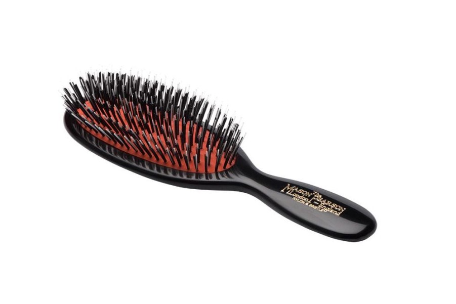 Bath & Body Mason Pearson | Mason Pearson Bn4 Dark Ruby Nylon & Bristle Pocket Brush