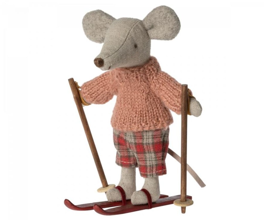 Children Maileg | Maileg Winter Mouse With Ski Set, Big Sister