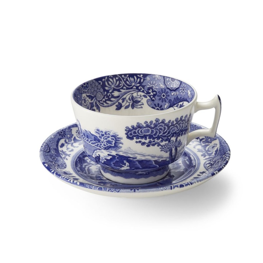 Tea Time Spode Teacups & Saucers | Spode Blue Italian Teacup & Saucer