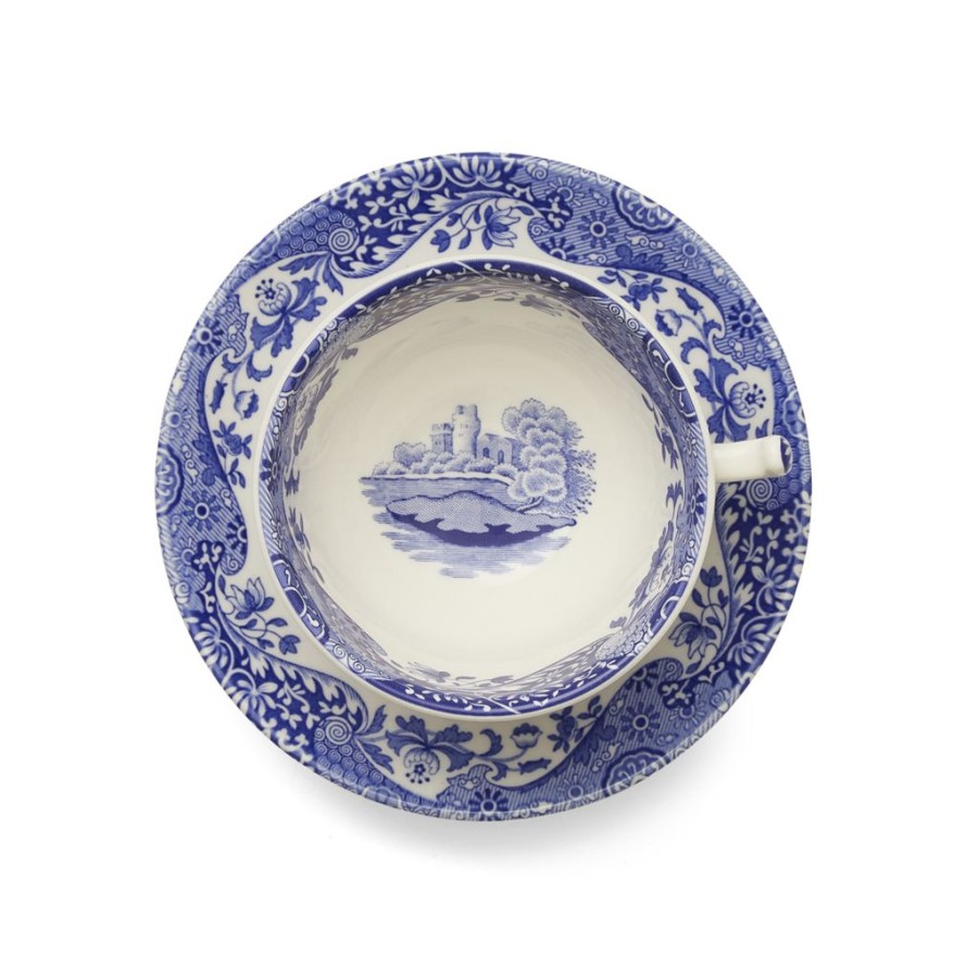 Tea Time Spode Teacups & Saucers | Spode Blue Italian Teacup & Saucer