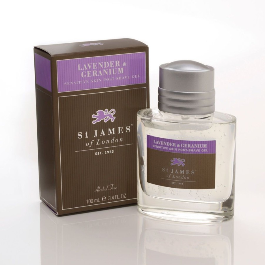 Bath & Body St. James of London Pre-Shave & Post-Shave | St. James Lavender & Geranium Sensitive Skin Post-Shave Gel