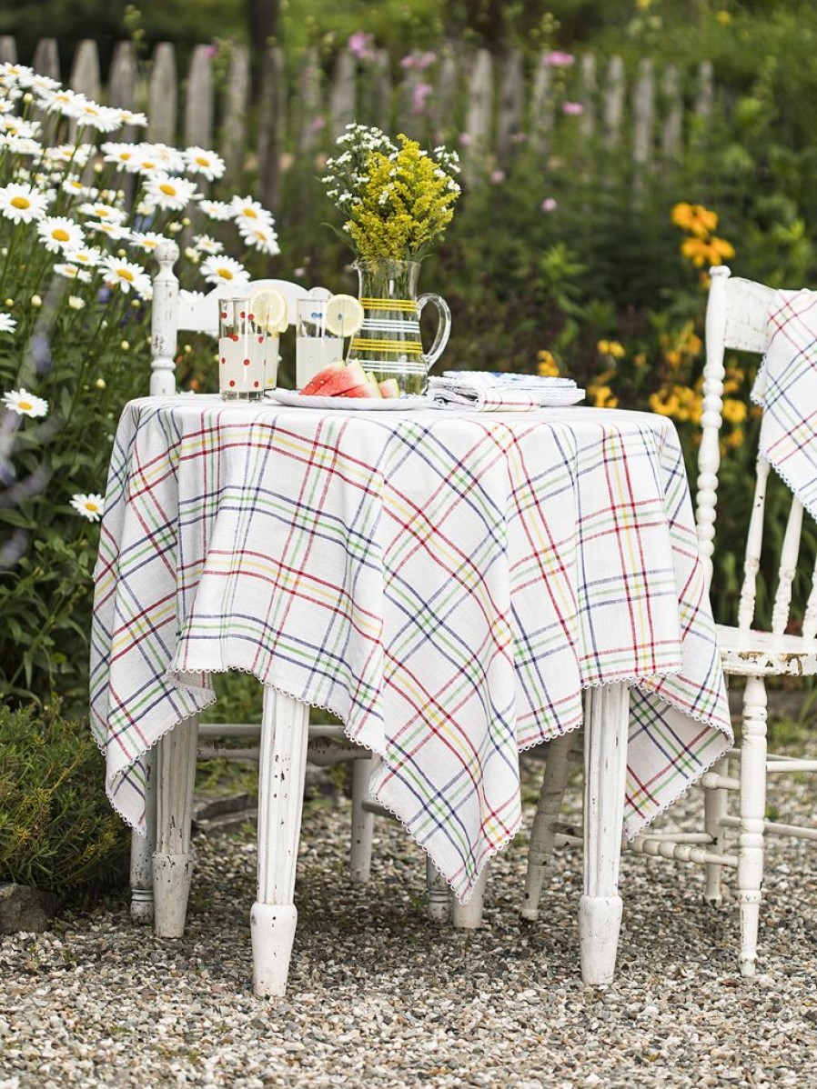 Tabletop April Cornell | April Cornell Summer Plaid Tablecloth 60" X 90"