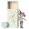 Children Maileg | Maileg Blue Tooth Fairy Mouse In Matchbox