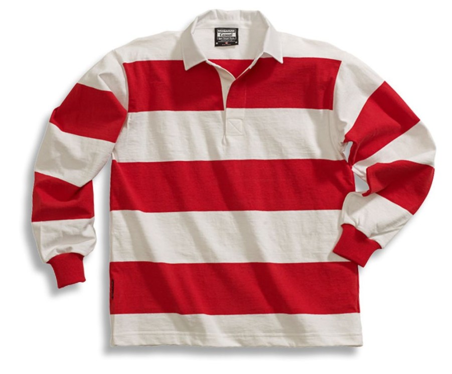 Wear British Isles | Classic 4 Inch White/Redrugby Shirt