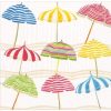 Tabletop British Isles | Caspari Beach Umbrellas Luncheon Napkins