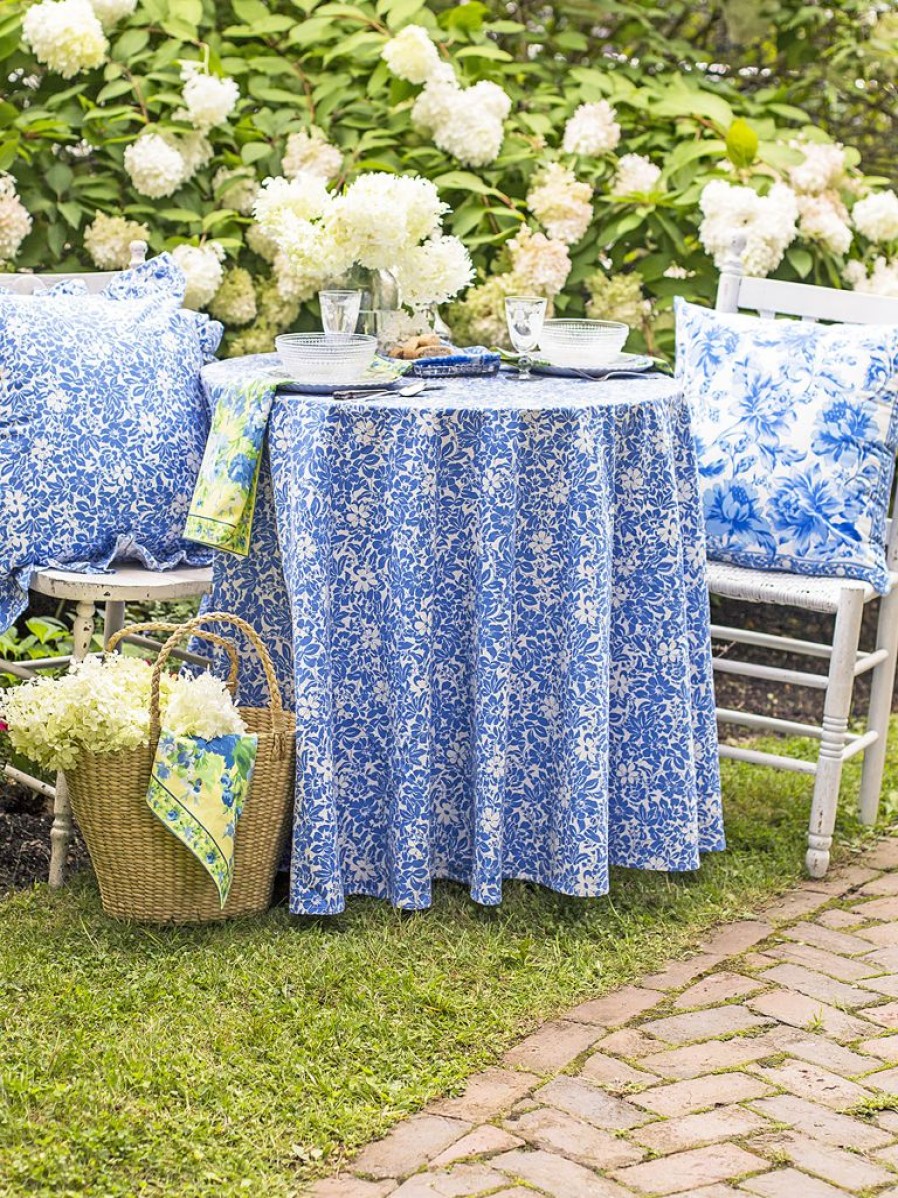 Decor April Cornell Kitchen & Table Linens | April Cornell Madison Flower Round Tablecloth