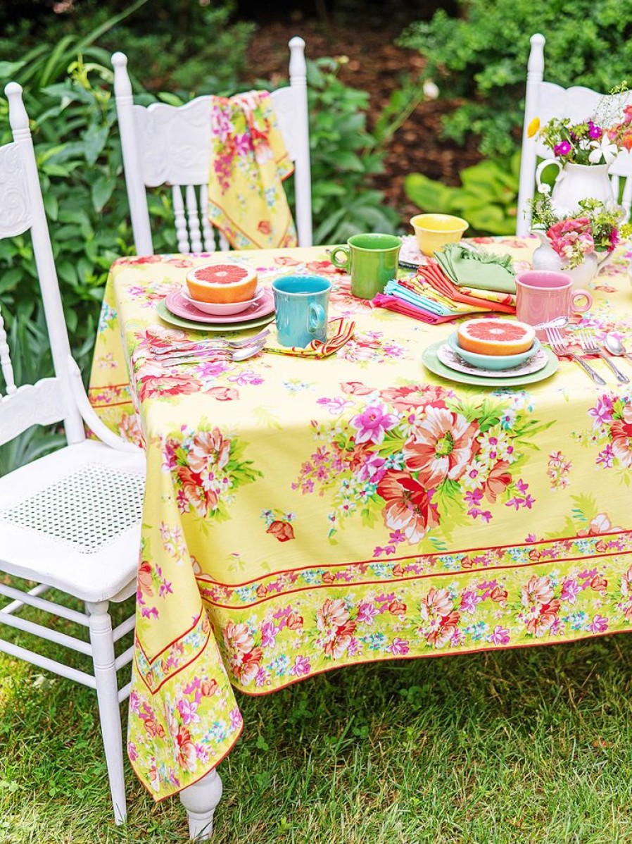 Tabletop April Cornell | April Cornell Charming Sunshine 60" X 90" Tablecloth