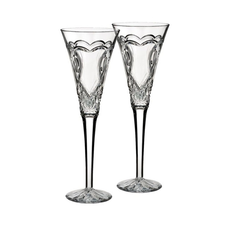 Tabletop Waterford | Waterford Wedding Toasting Flute "Wedding" Pair - Boxed