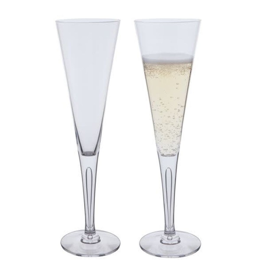 Tabletop British Isles Dartington Crystal | Sharon Celebration Flute Pair