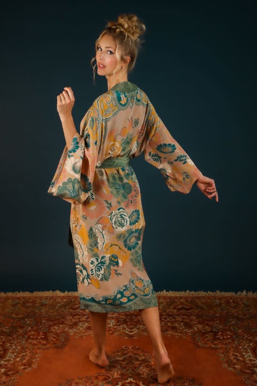 Wear Powder UK | Powder Uk Folk Art Floral Kimono Gown Petal