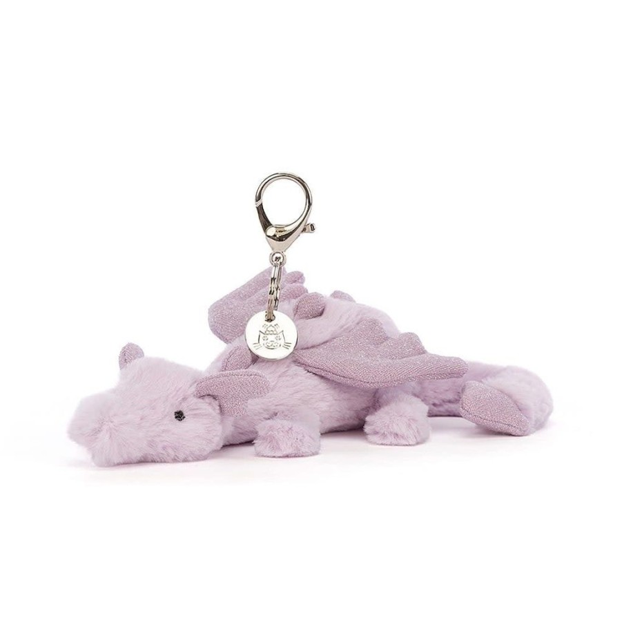 Children Jellycat | Jellycat Lavender Dragon Bag Charm