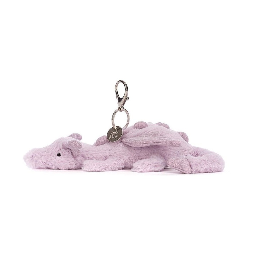 Children Jellycat | Jellycat Lavender Dragon Bag Charm