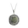 Wear Solvar Necklaces & Pendants | Solvar Connemara Marble Round Celtic Pendant Necklace