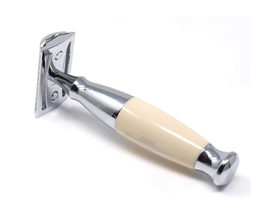 Bath & Body Edwin Jagger Razors | Edwin Jagger Faux Ivory & Chrome Plated Double Edge Safety Razor