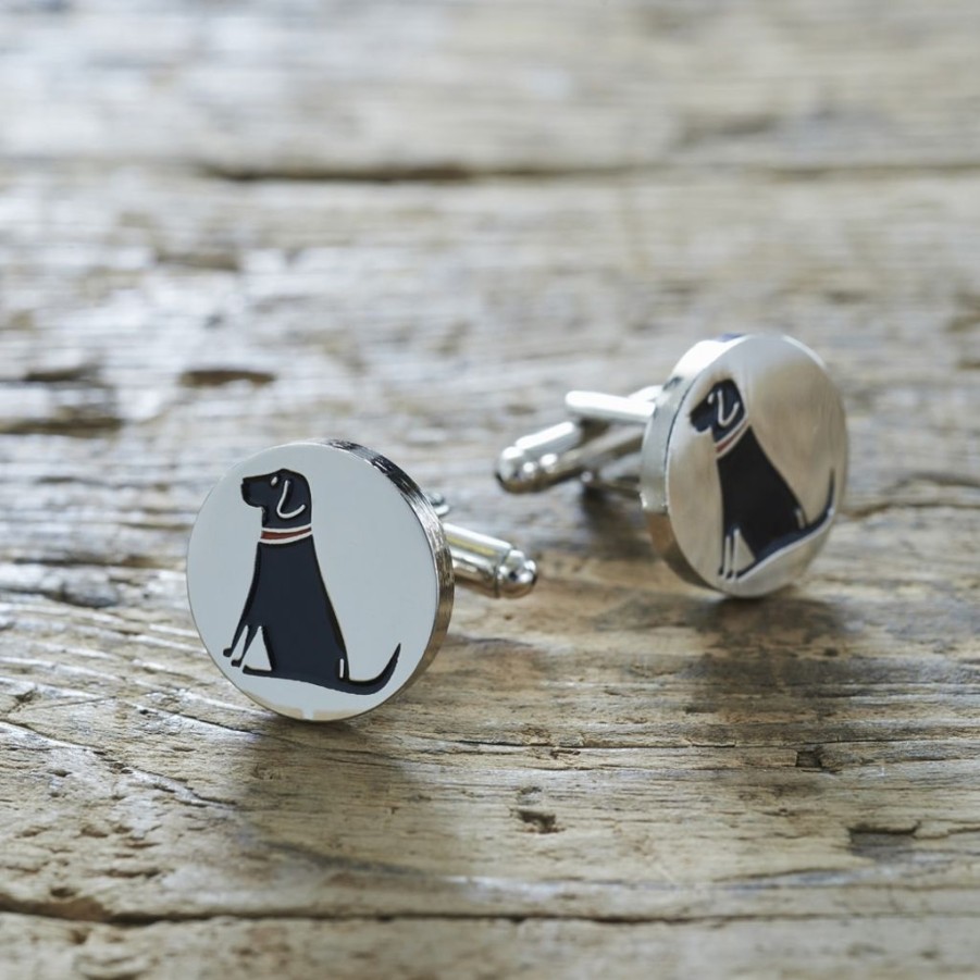 Wear British Isles | Sweet William Black Labrador Cufflinks