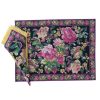 Tabletop April Cornell | April Cornell Victorian Rose Black Placemat