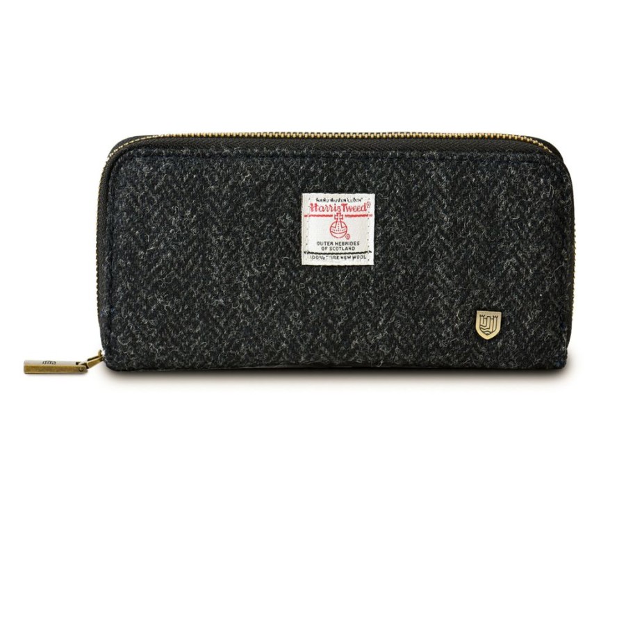 Wear Islander UK | Islander Uk Harris Tweed Black Watch Long Wallet Purse