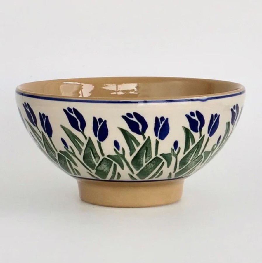 Tabletop Nicholas Mosse Nicholas Mosse | Blue Blooms Medium Bowl - Nicholas Mosse