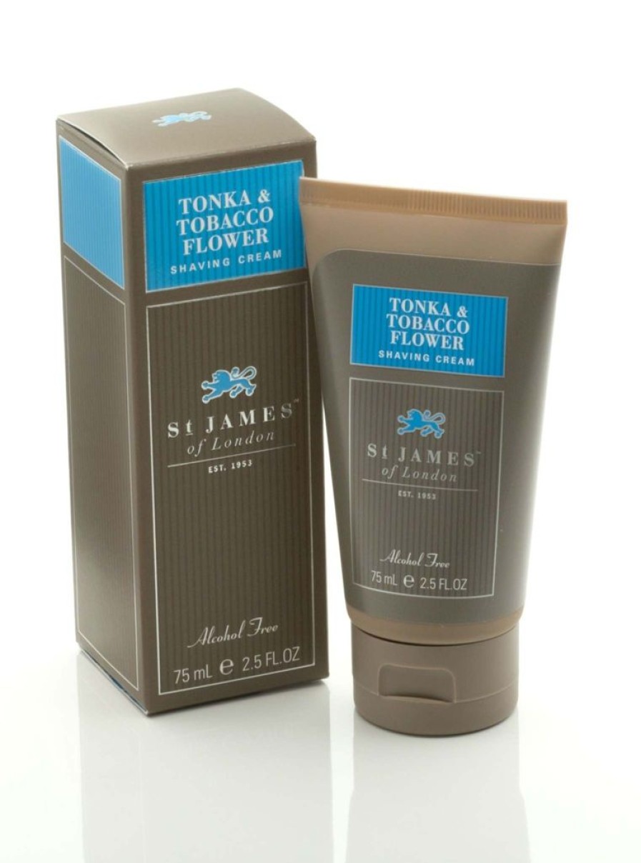 Bath & Body St. James of London Shaving Soaps & Cream | St. James Of London Tonka & Tobacco Flower Shave Cream Travel Tube