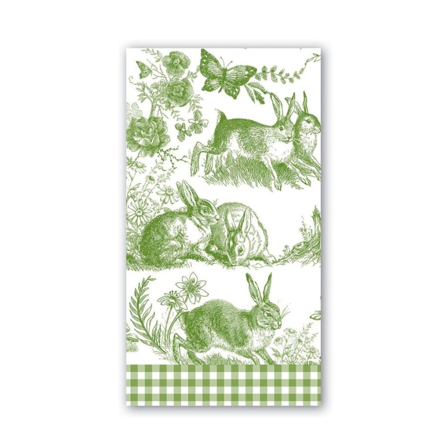 Tabletop Michel Design Works | Michel Design Works Bunny Toile Hostess Napkins