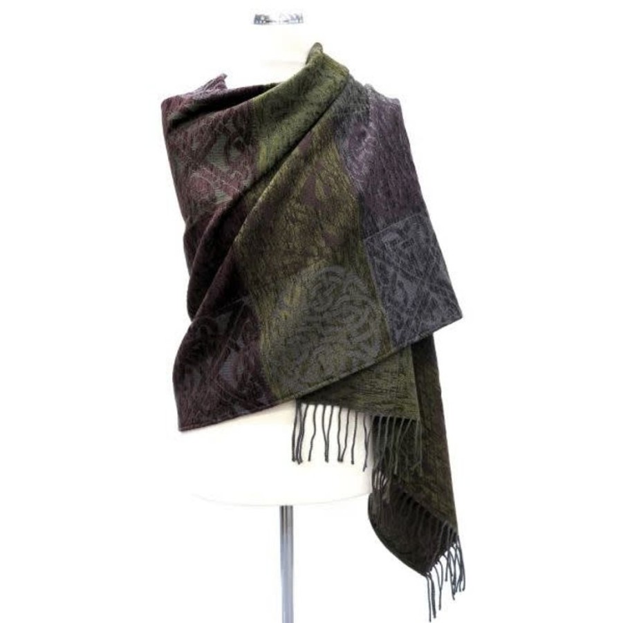 Wear British Isles | Calzeat Of Scotland Celtic Knot Nightshade Wrap