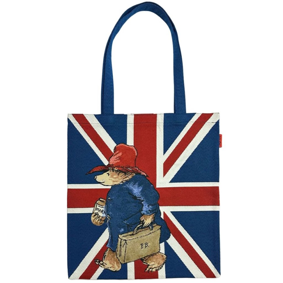 Wear British Isles | Signare Paddington In Union Jack With Marmalade Flat Tote Bag