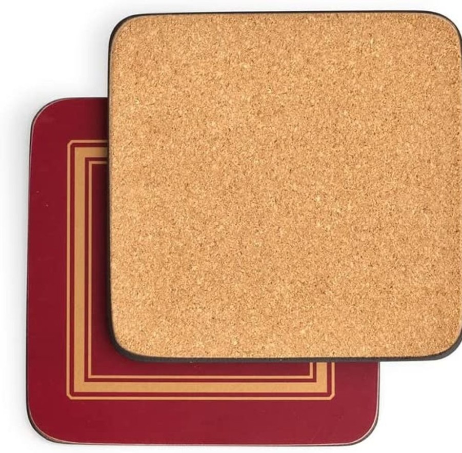 Tabletop Pimpernel | Pimpernel Classic Burgundy Coasters