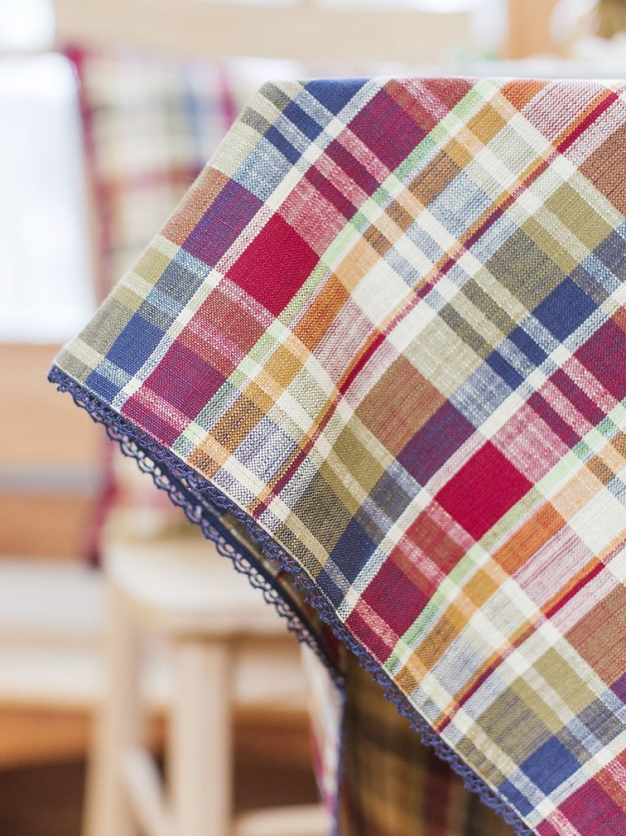 Tabletop April Cornell | April Cornell Bountiful Plaid Tablecloth 54X54