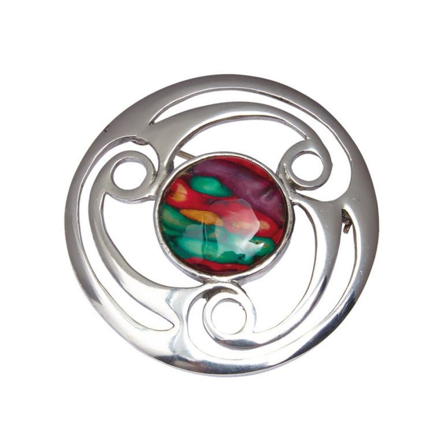 Wear British Isles Pins & Brooches | Heathergems Silver Plated Brooch (Celtic Triskele)