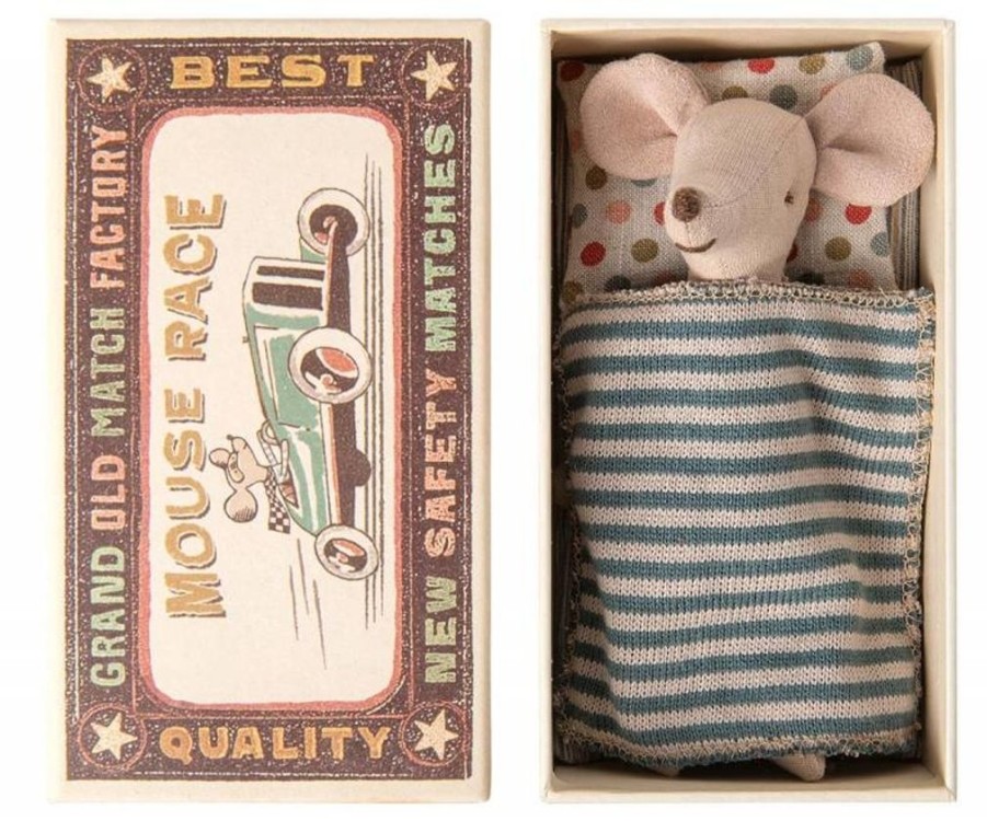 Children Maileg | Maileg Big Brother Mouse In Matchbox