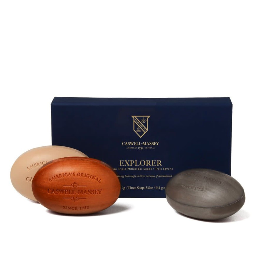 Bath & Body Caswell-Massey Bar Soaps | Caswell-Massey Sandalwood Explorer Soap Set