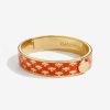 Wear Halcyon Days Bracelets & Bangles | Halcyon Days Bee Sparkle Trellis Orange & Gold Hinged Bangle 13Mm