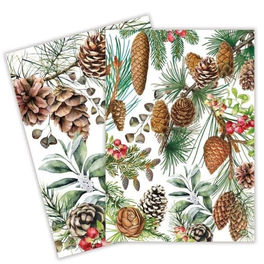 Tea Time Michel Design Works Holiday Tea Towels | Michel Design Works White Spruce Kitchen Towels Set Of 2