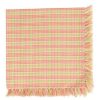 Tabletop April Cornell | April Cornell Sunrise Plaid Coral Set Of 4 Napkins