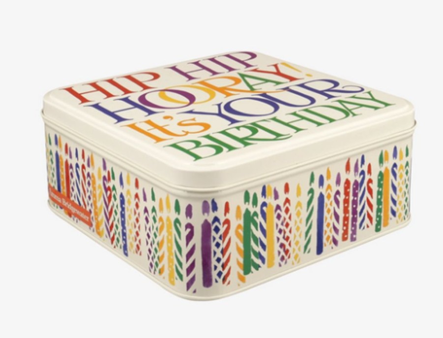 Decor Emma Bridgewater Decorative Tins | Emma Bridgewater Rainbow Toast Happy Birthday Medium Square Tin