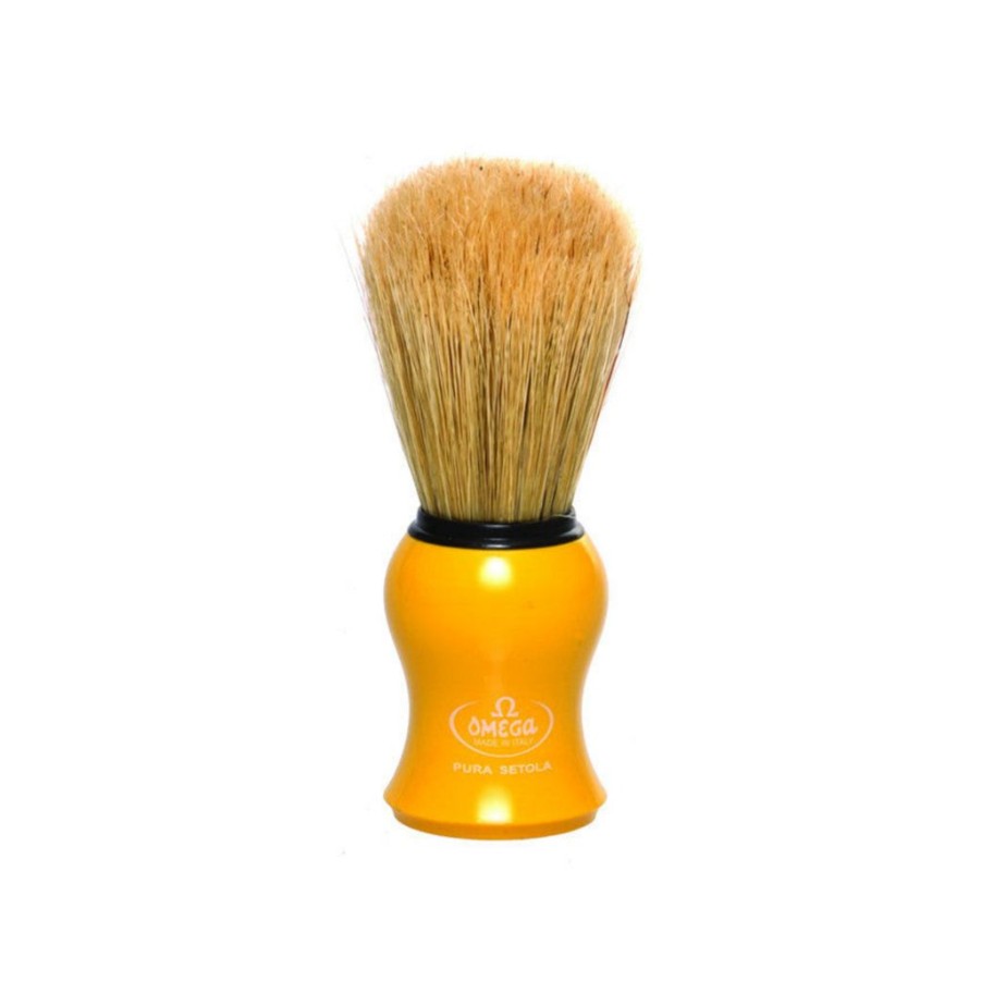 Bath & Body British Isles Shaving Brushes | Omega Boar Bristle Shaving Brush Yellow