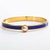 Wear Halcyon Days Bracelets & Bangles | Halcyon Days Cobalt & Gold Skinny Cabochon Pearl Hinged Skinny Bangle