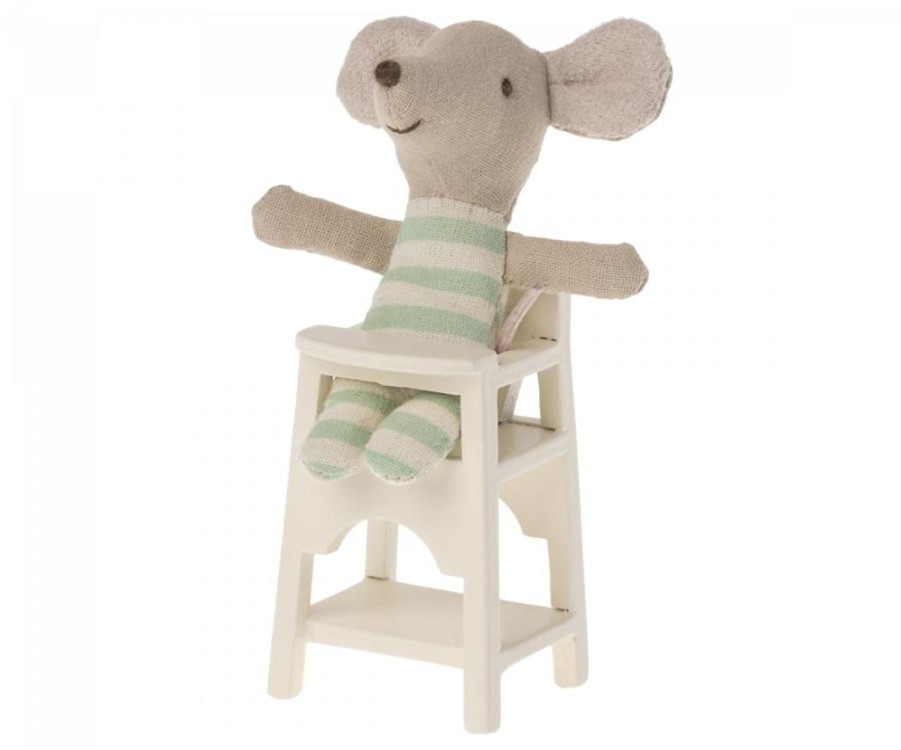 Children Maileg | Maileg High Chair, Mouse (Off White)