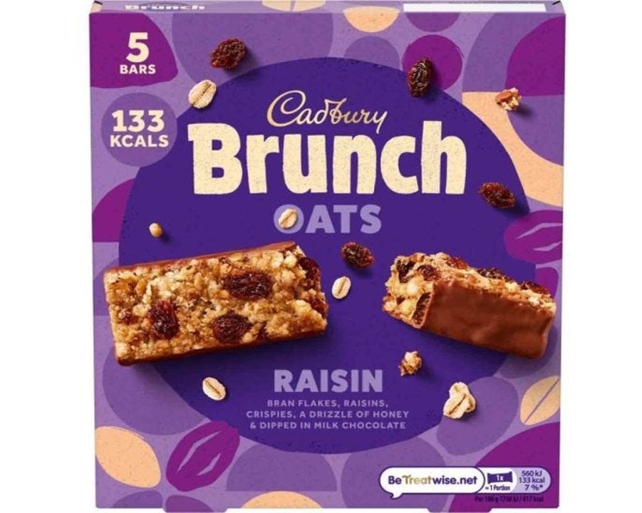 Food British Isles | Cadbury Raisin Brunch Oats Bars 5 Pack